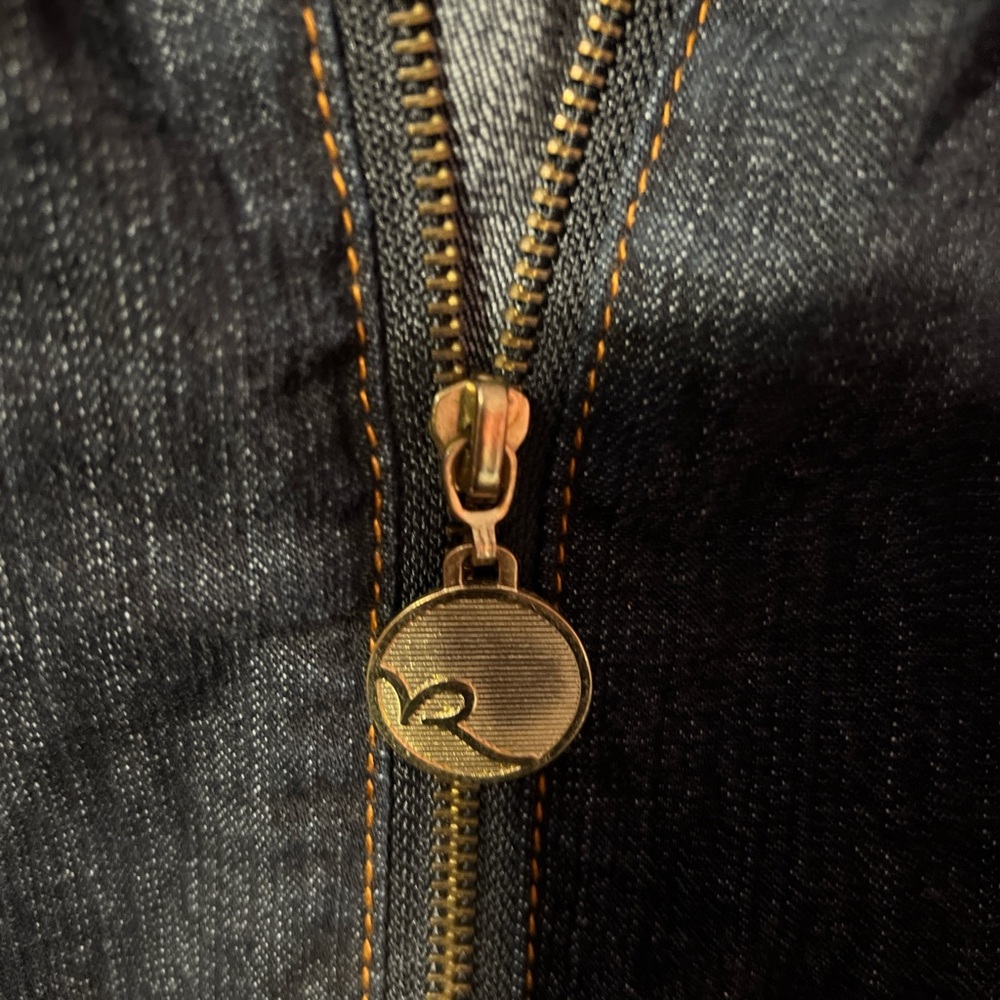 Rocawear Denim Mini Dress with Gold Zipper